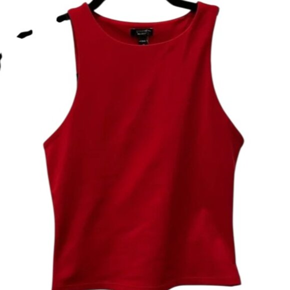 NWOT🦋 EXPRESS 🌸 Women's Body Contour High Compression Cropped RED Tank Top XXS - Picture 2 of 3